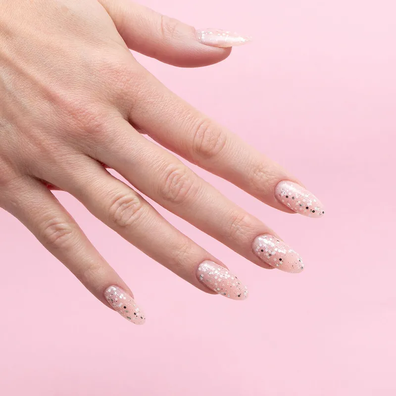 SEMILAC UV/LED Gél Lakk 7ml - 924 - Silver & White Drops