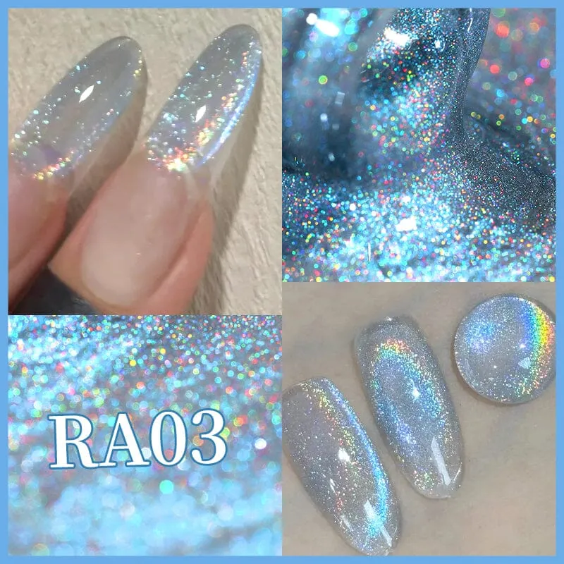 BORN PRETTY Rainbow Aurora Cat Magnetic UV/LED gél lakk 10 ml - RA03