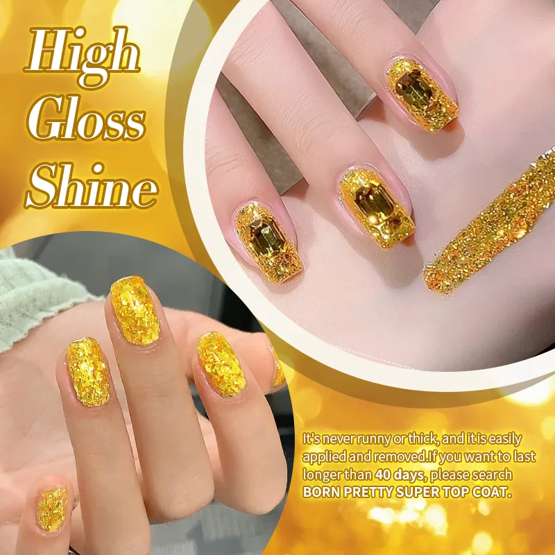 Born Pretty UV/LED gél lakk 10 ml - SG16 - Golden Star