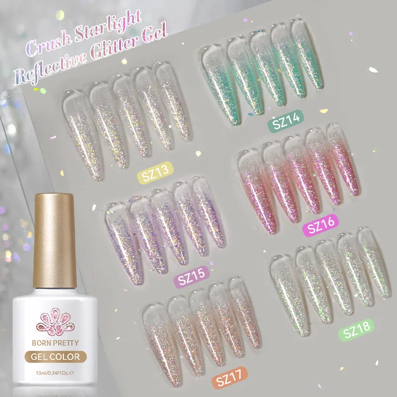 Born Pretty UV/LED gél lakk 10 ml - SZ16 - Crush Starlight