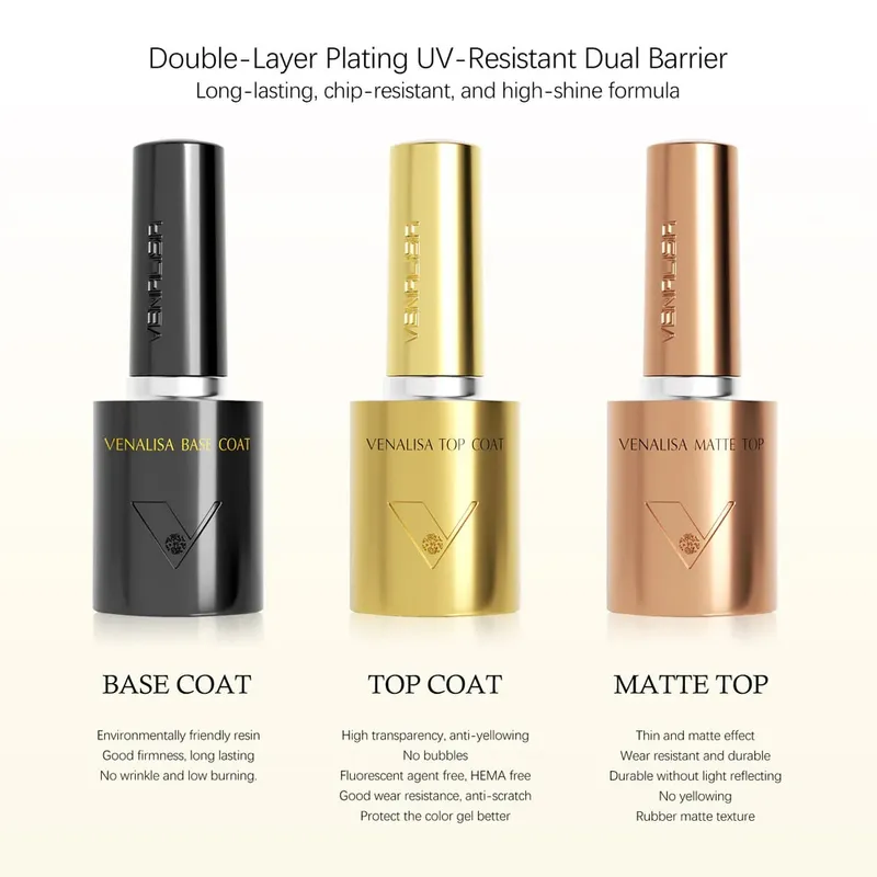 VENALISA - Base Coat + Diamond Top Coat 2x10 ml