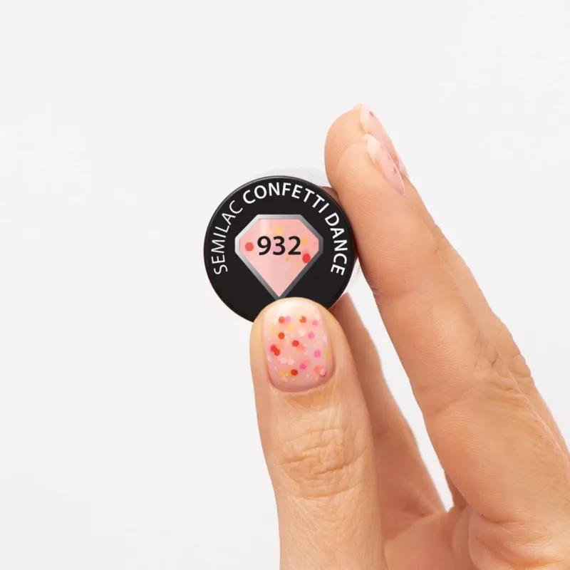 SEMILAC UV/LED Gél Lakk 7ml - 932 - Confetti Dance