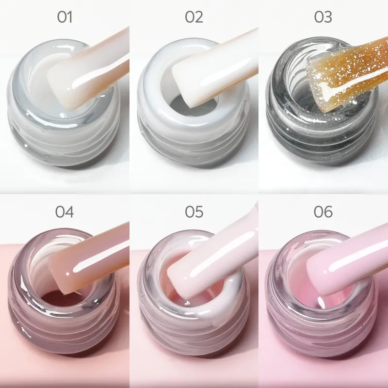 CANNI HEMA FREE Rubber Base Gel szett - 6x9 ml - R1