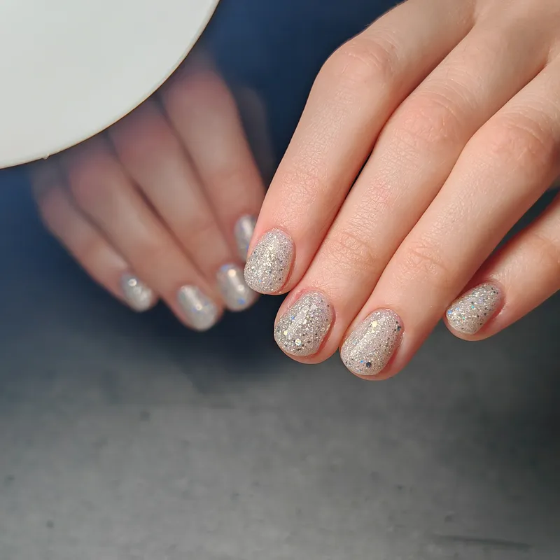 Born Pretty Pro UV/LED HEMA FREE gél lakk 15 ml - C056 - Silver Holo Sequins