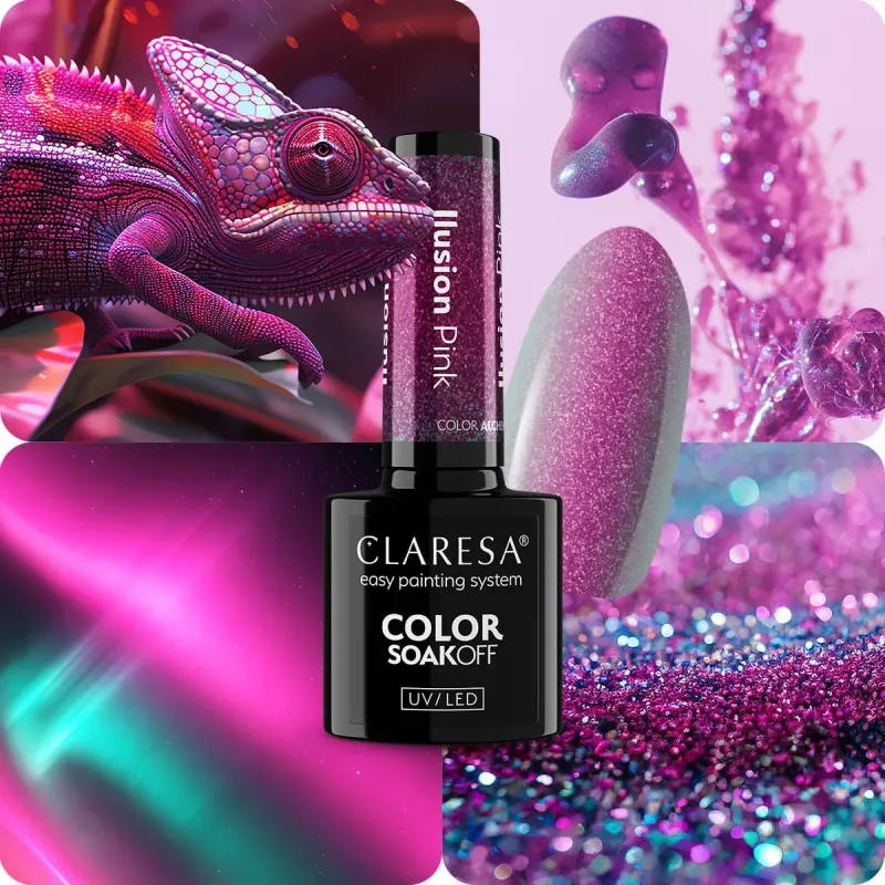 CLARESA UV/LED gél lakk 5g - ILUSION PINK