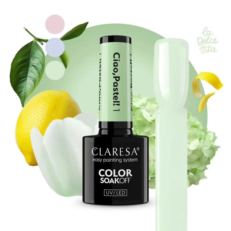 CLARESA UV/LED gél lakk 5g - Ciao, Pastel! 01
