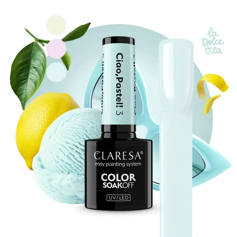 CLARESA UV/LED gél lakk 5g - Ciao, Pastel! 03