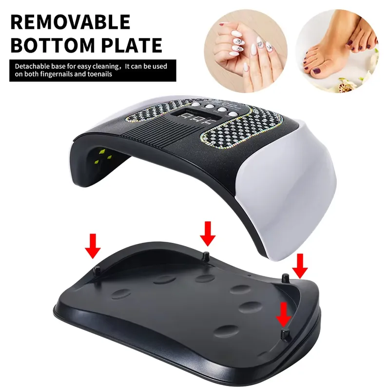 C12 Plus UV/LED Műkörmös Lámpa - 256W 57LED-fent-