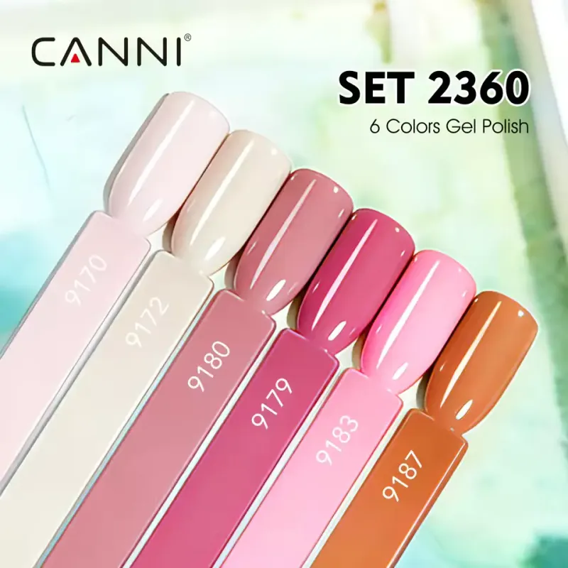 CANNI HEMA FREE UV/LED gél lakk szett 6x9ml - 2360