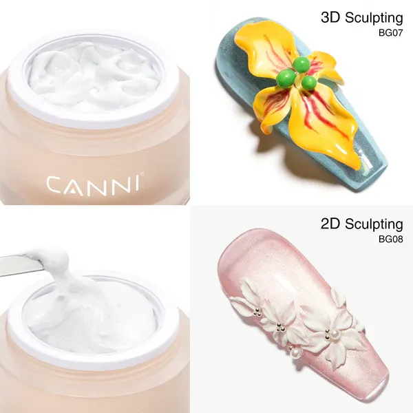 CANNI 2D Sculpting Gel gyurmazselé 10g - BG08 White