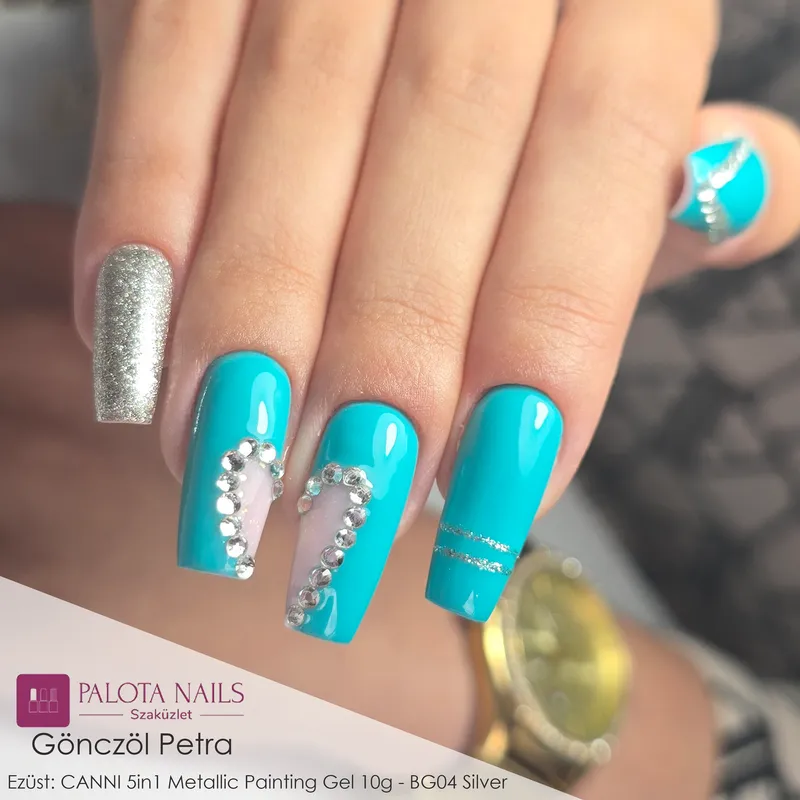 CANNI 5in1 Metallic Painting Gel 10g - BG04 Silver