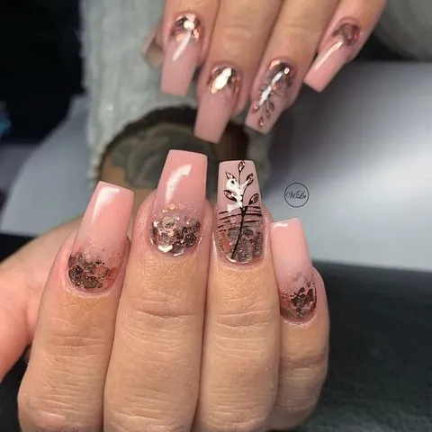 PN Metallic holo glitter mix No.28 Rosegold