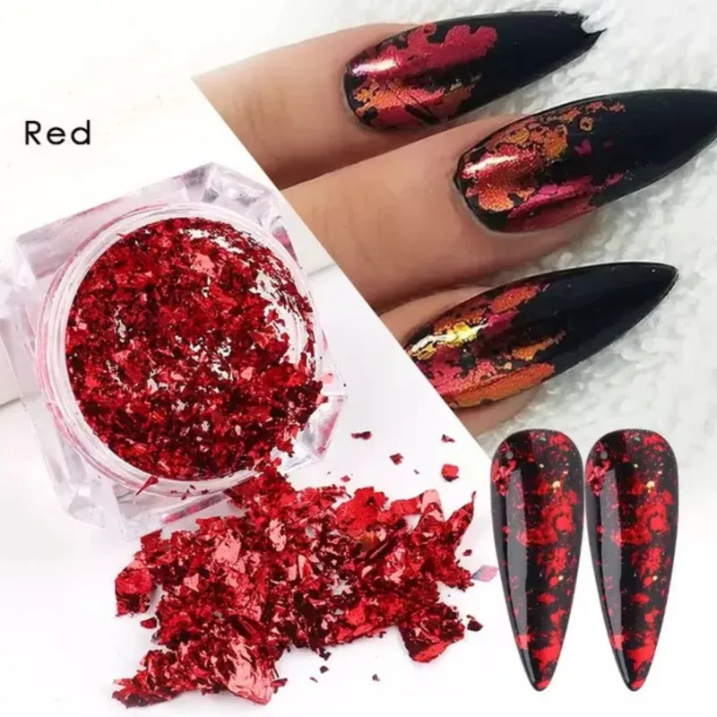 Füst fólia pehely - Piros