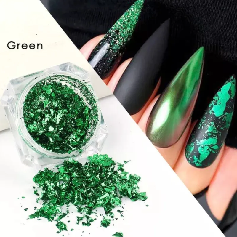 Füst fólia pehely - Zöld