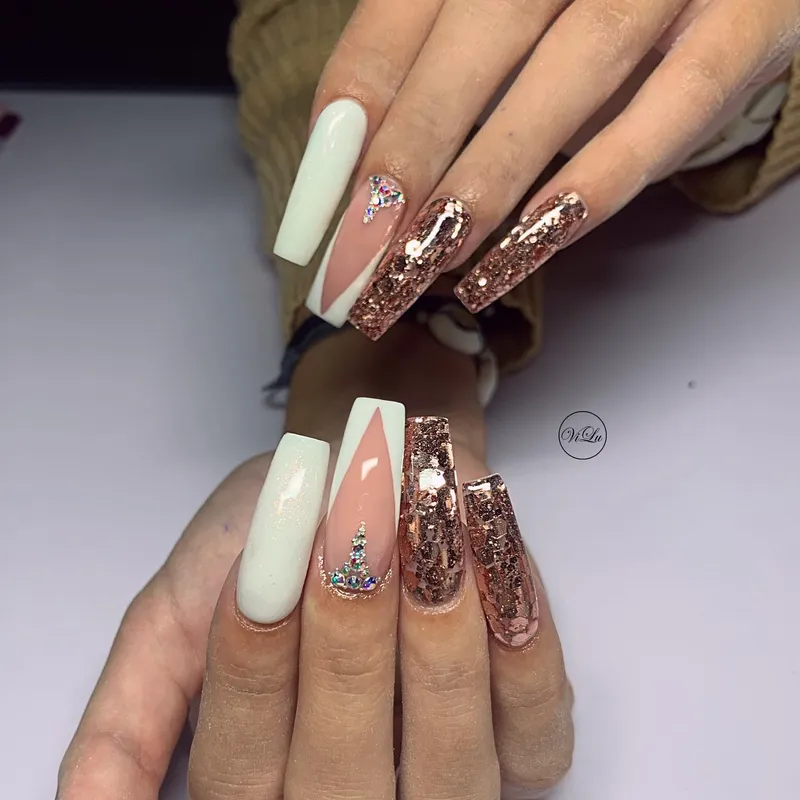 PN Metallic holo glitter mix No.28 Rosegold