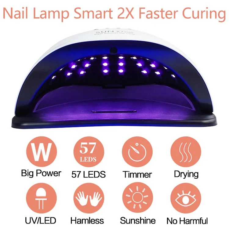 SUN X7 Max UV/LED Műkörmös Lámpa - 150 W - White -57 LED