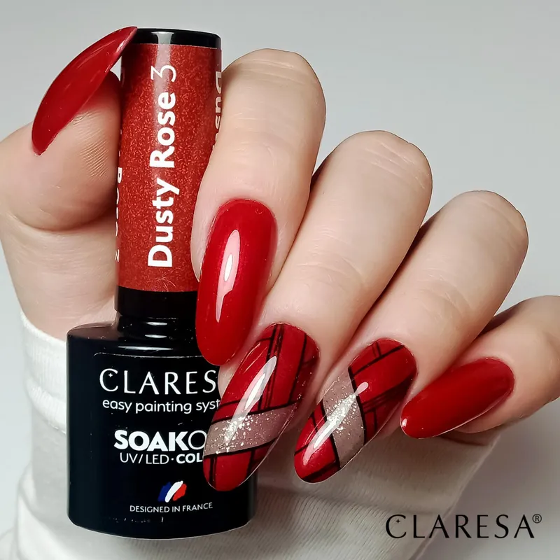 CLARESA UV/LED gél lakk 5g - DUSTY ROSE 3