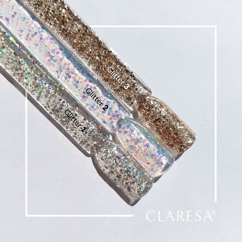 CLARESA UV/LED gél lakk 5g - GLITTER 3