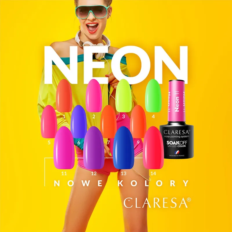 CLARESA UV/LED gél lakk 5g - NEON 12