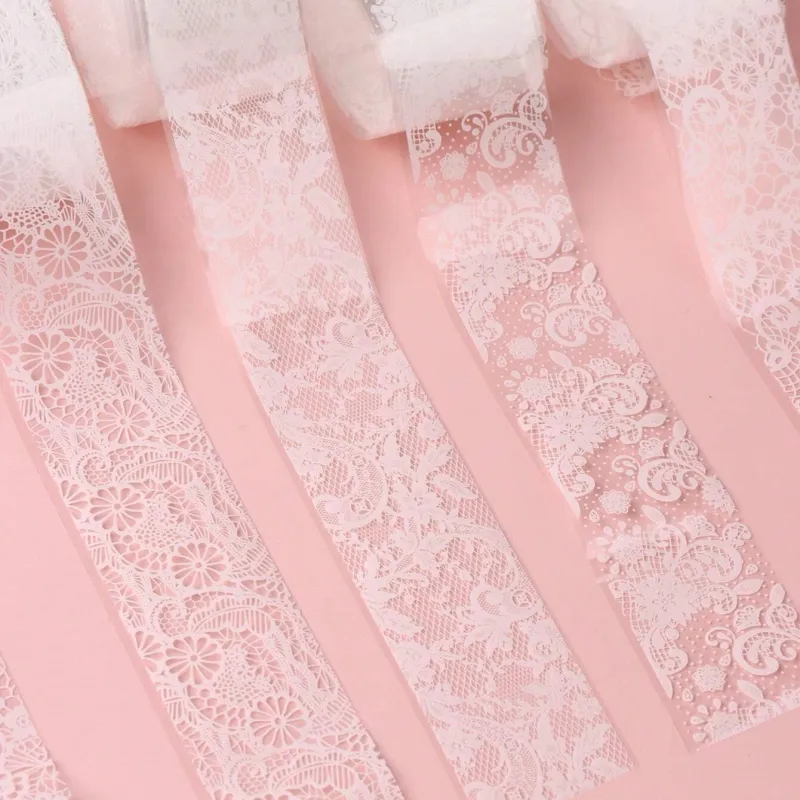 Transzferfólia szett - Csipkés - fehér