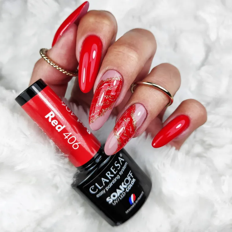 CLARESA UV/LED gél lakk 5g -RED 406