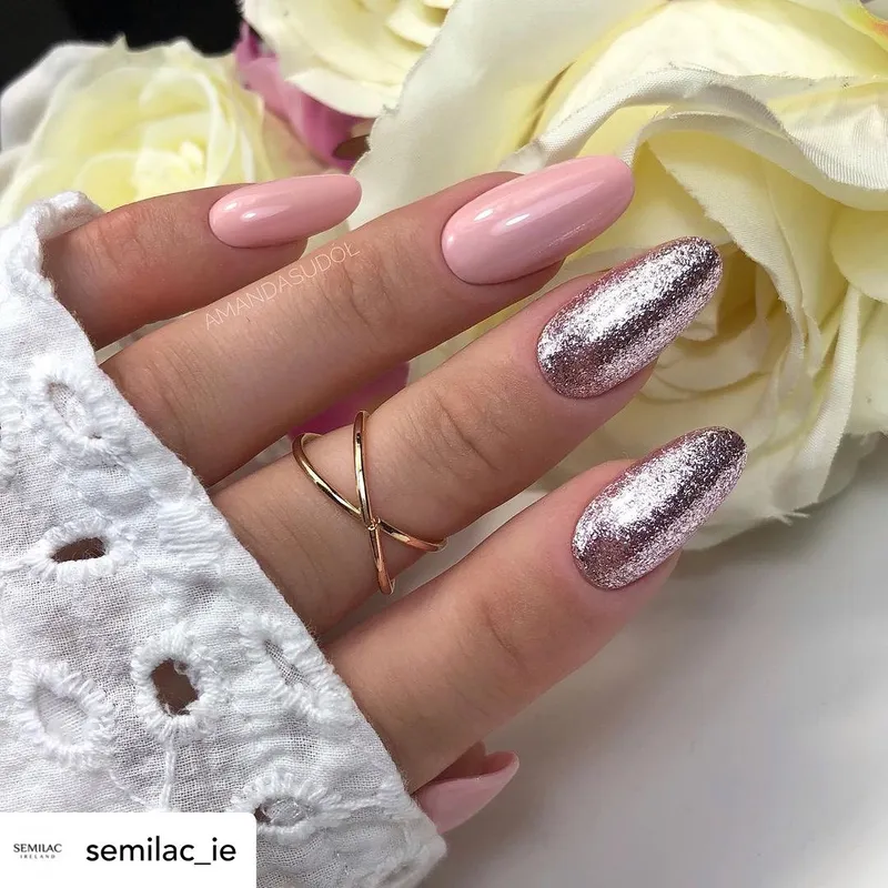 SEMILAC UV/LED Gél Lakk 7ml - 293 - Rose Gold Shimmer
