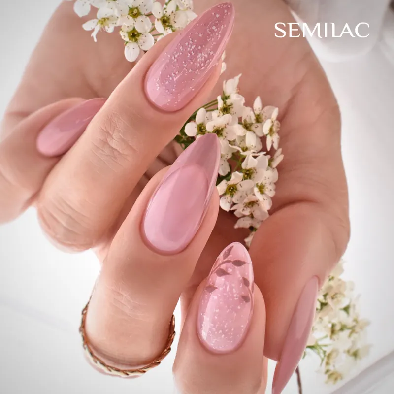 SEMILAC UV/LED Gél Lakk 7ml - 586 - HEMA FREE - Dirty Rose Nude