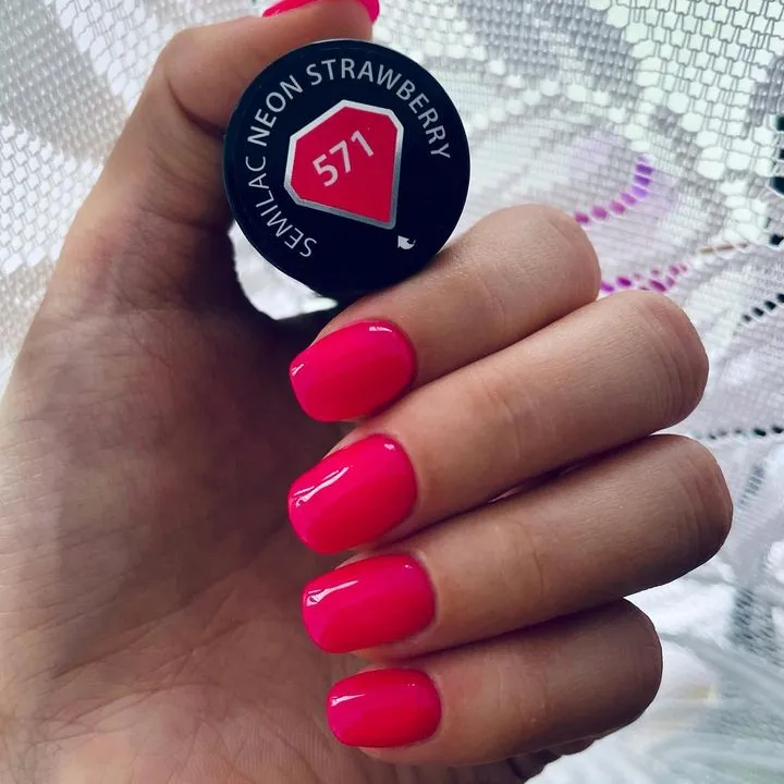 SEMILAC UV/LED Gél Lakk 7ml - 571 - Neon Strawberry
