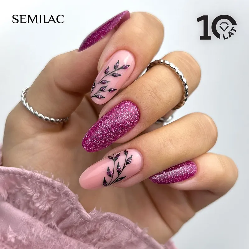 SEMILAC UV/LED Gél Lakk 7ml - 462 - HEMA FREE - Pink Bubbles