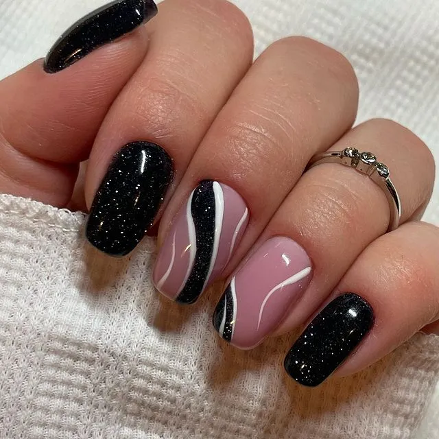 SEMILAC UV/LED Gél Lakk 7ml - 394 - HEMA FREE - Sparkling Midnight Date