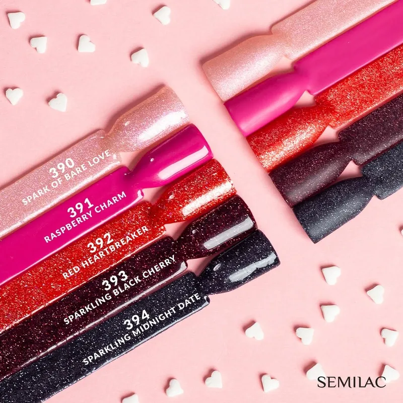 SEMILAC UV/LED Gél Lakk 7ml - 394 - HEMA FREE - Sparkling Midnight Date