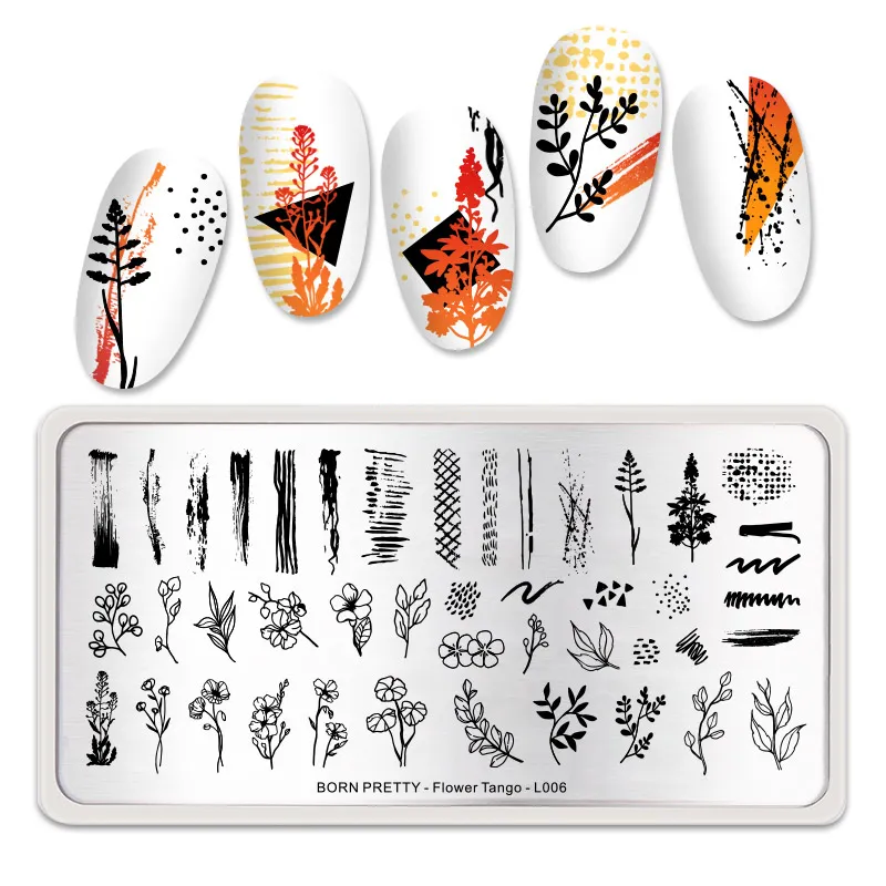 BORN PRETTY nyomdalemez - Flower Tango L006