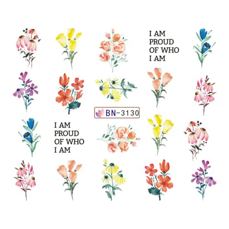 Köröm matrica - virágos - No.3130 - 6