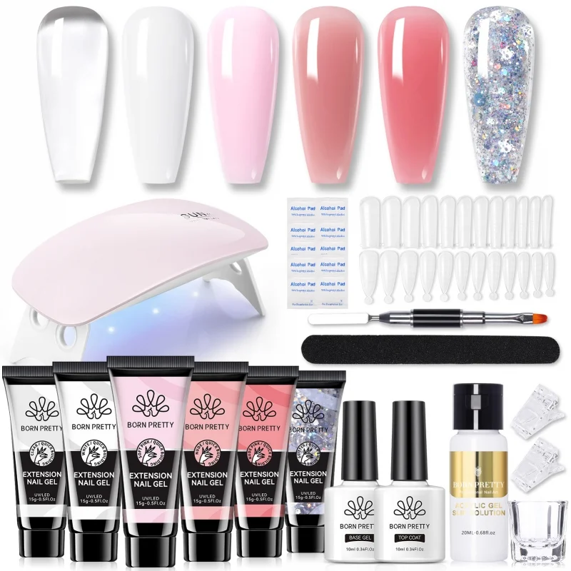 Born Pretty polygel szett - műköröm építő szett - lámpával