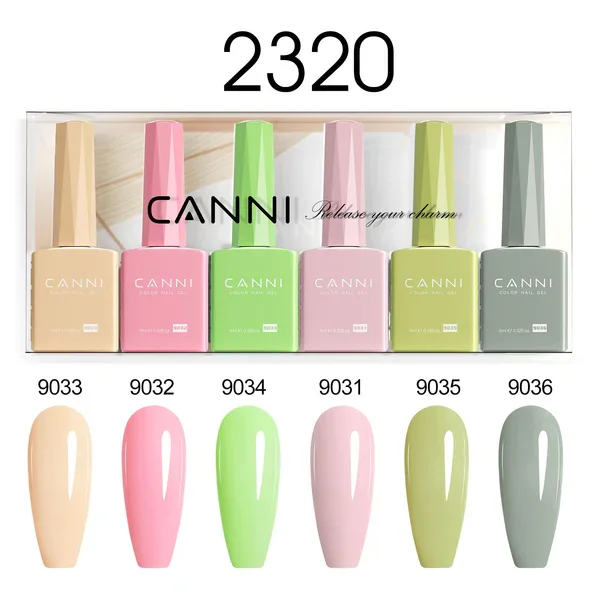 CANNI HEMA FREE UV/LED gél lakk szett 6x9ml - 2320