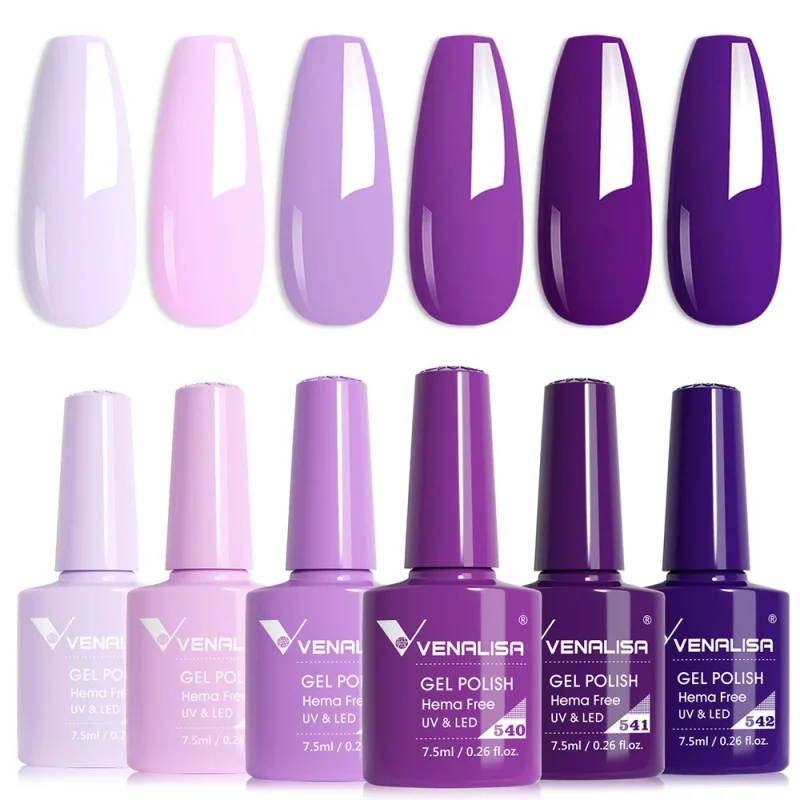 Venalisa 6 db-os UV/LED Gél lakk szett - 2225 - Amethyst Dream - Hema Free