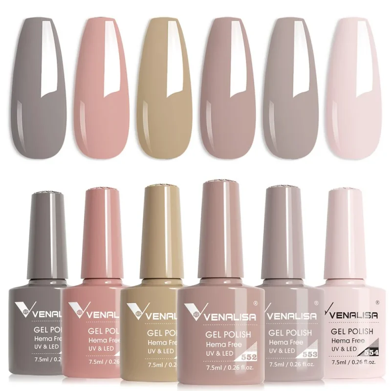 Venalisa 6 db-os UV/LED Gél lakk szett - 2227 - Chic Mist - Hema Free