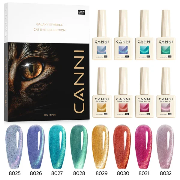 CANNI HEMA FREE  szett 8x9ml - No.04 - Galaxy Gaze Collection