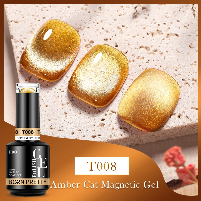BORN PRETTY PRO UV/LED gél lakk 15 ml - T008 - Amber Cat Eye