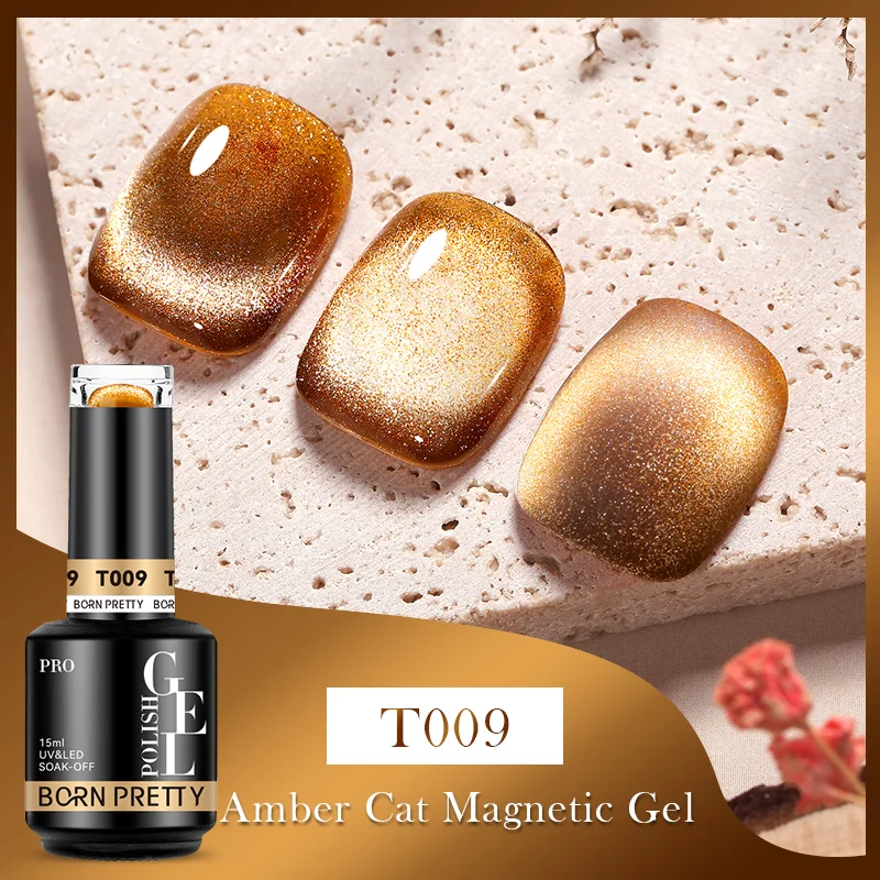 BORN PRETTY PRO UV/LED gél lakk 15 ml - T009 - Amber Cat Eye