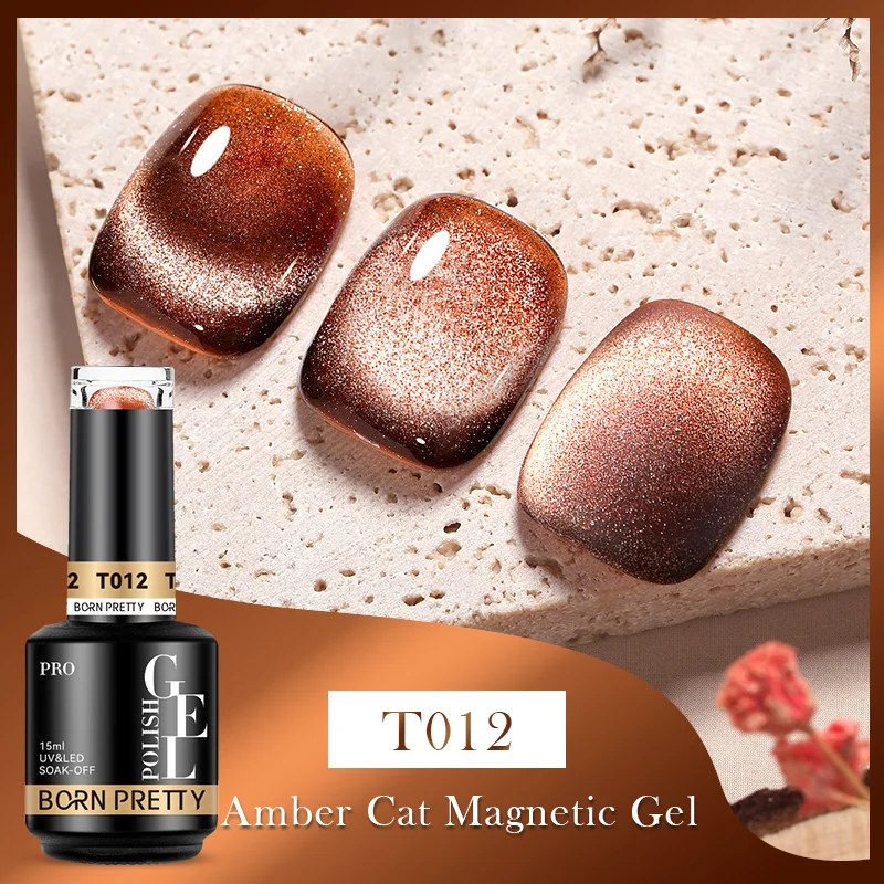 BORN PRETTY PRO UV/LED gél lakk 15 ml - T012 - Amber Cat Eye