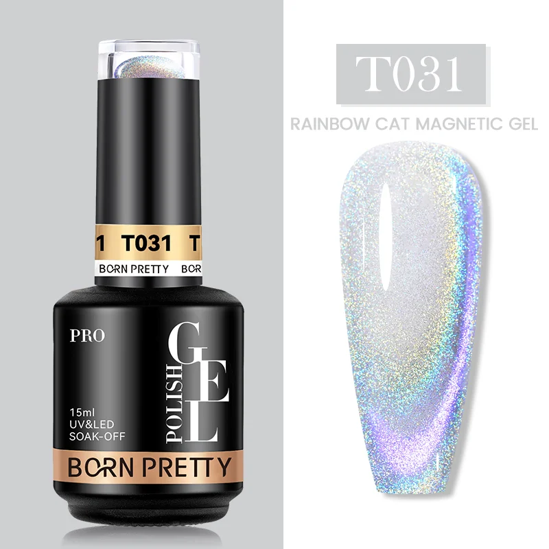 BORN PRETTY PRO UV/LED gél lakk 15 ml - T031 - Rainbow Cat Eye