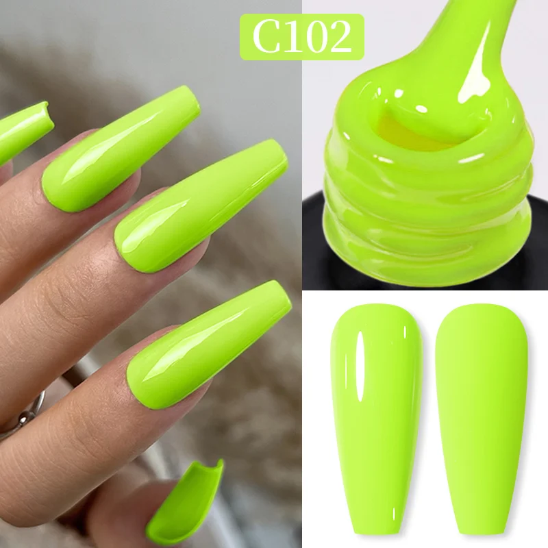 Born Pretty Pro UV/LED HEMA FREE gél lakk 15 ml - C102 - Neon Green-Yellow