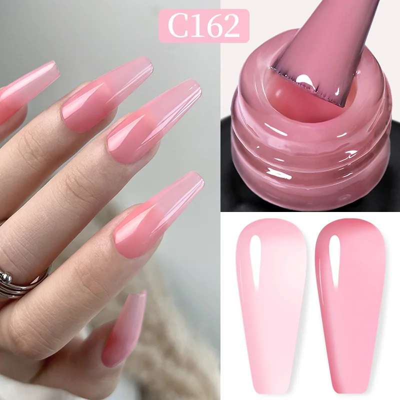 Born Pretty Pro UV/LED HEMA FREE gél lakk 15 ml - C162 - Jelly Orange Pink