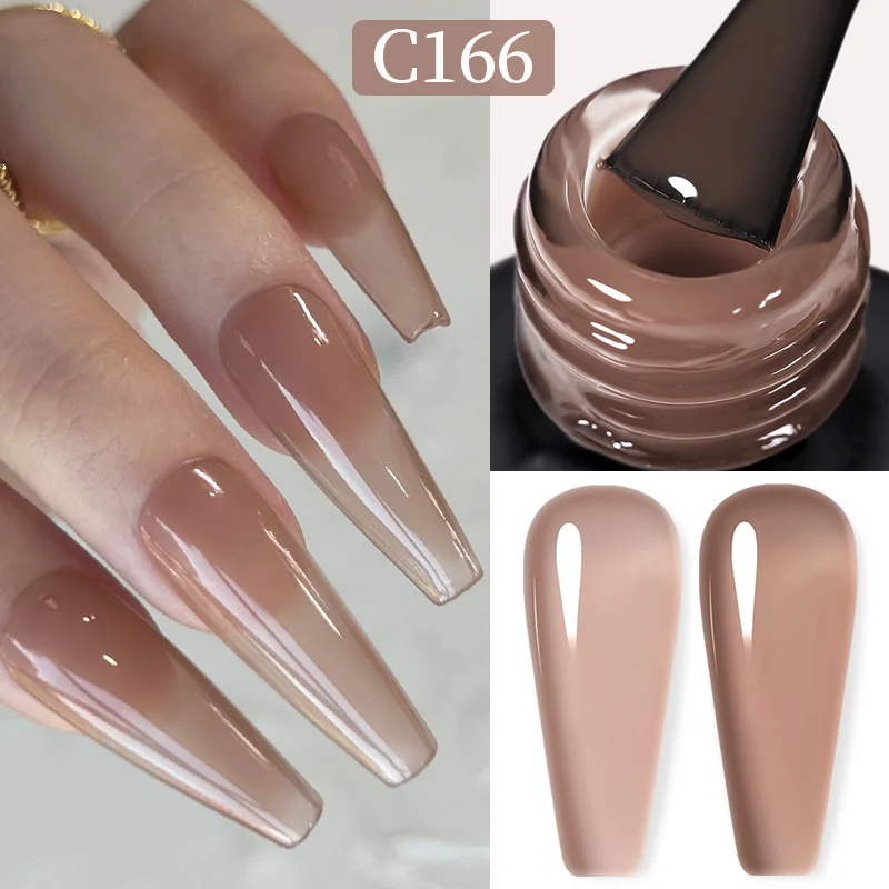 Born Pretty Pro UV/LED HEMA FREE gél lakk 15 ml - C166 - Jelly Dark Nude