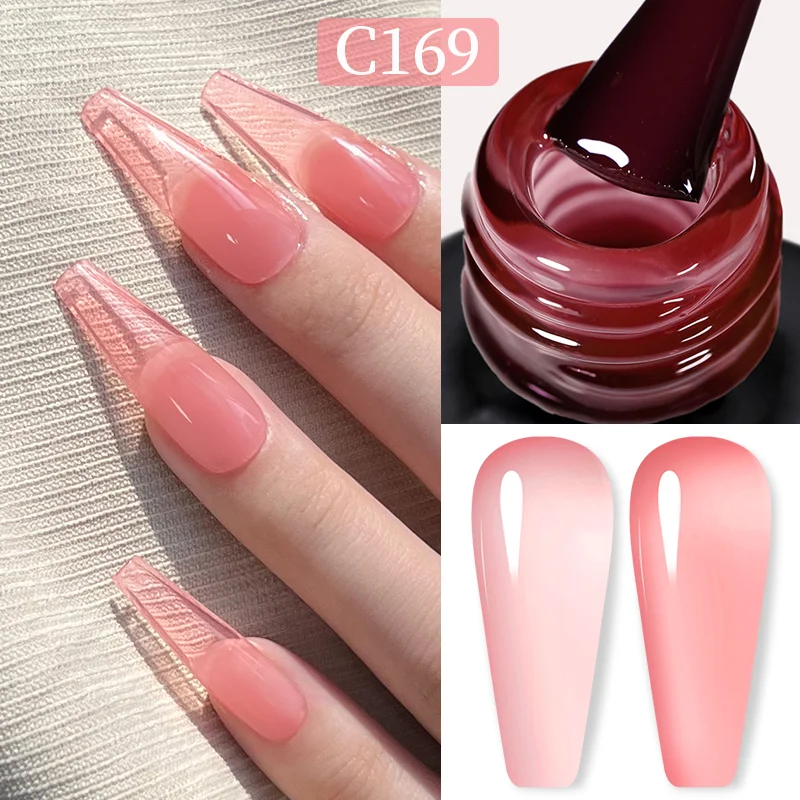Born Pretty Pro UV/LED HEMA FREE gél lakk 15 ml - C169 - Jelly Light Blush