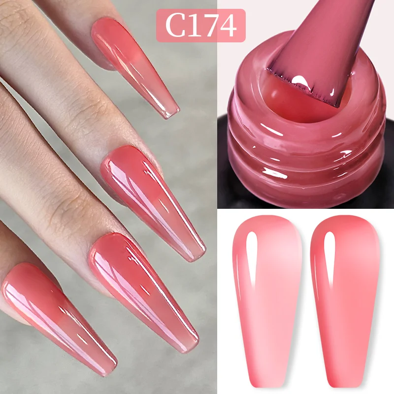 Born Pretty Pro UV/LED HEMA FREE gél lakk 15 ml - C174 - Jelly Pink Sherbet