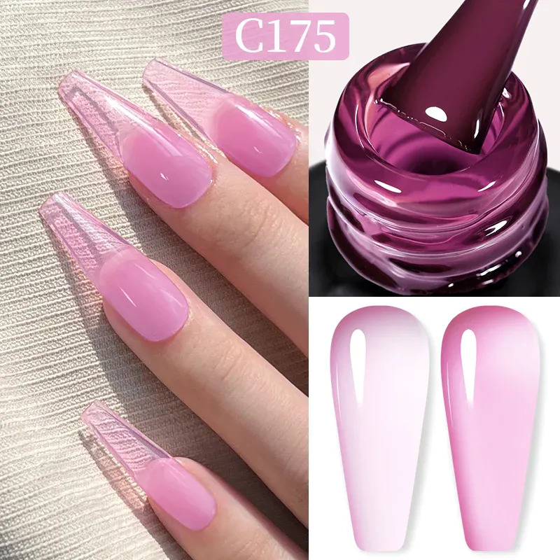 Born Pretty Pro UV/LED HEMA FREE gél lakk 15 ml - C175 - Jelly Purple Pink