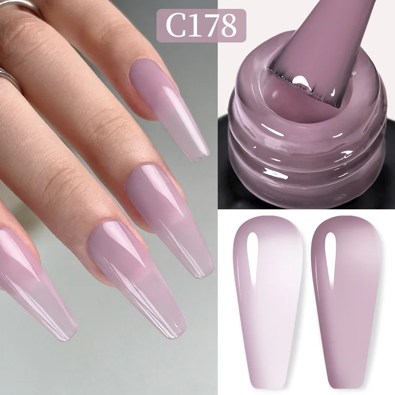 Born Pretty Pro UV/LED HEMA FREE gél lakk 15 ml - C178 - Jelly Light Pink