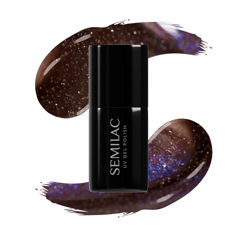 SEMILAC UV/LED Gél Lakk 7ml - 827 - Cat Eye - AI Brown